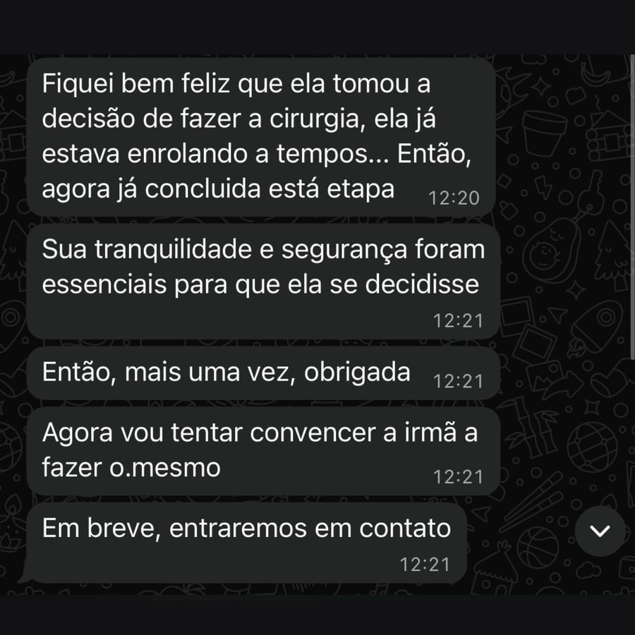 Depoimento de paciente