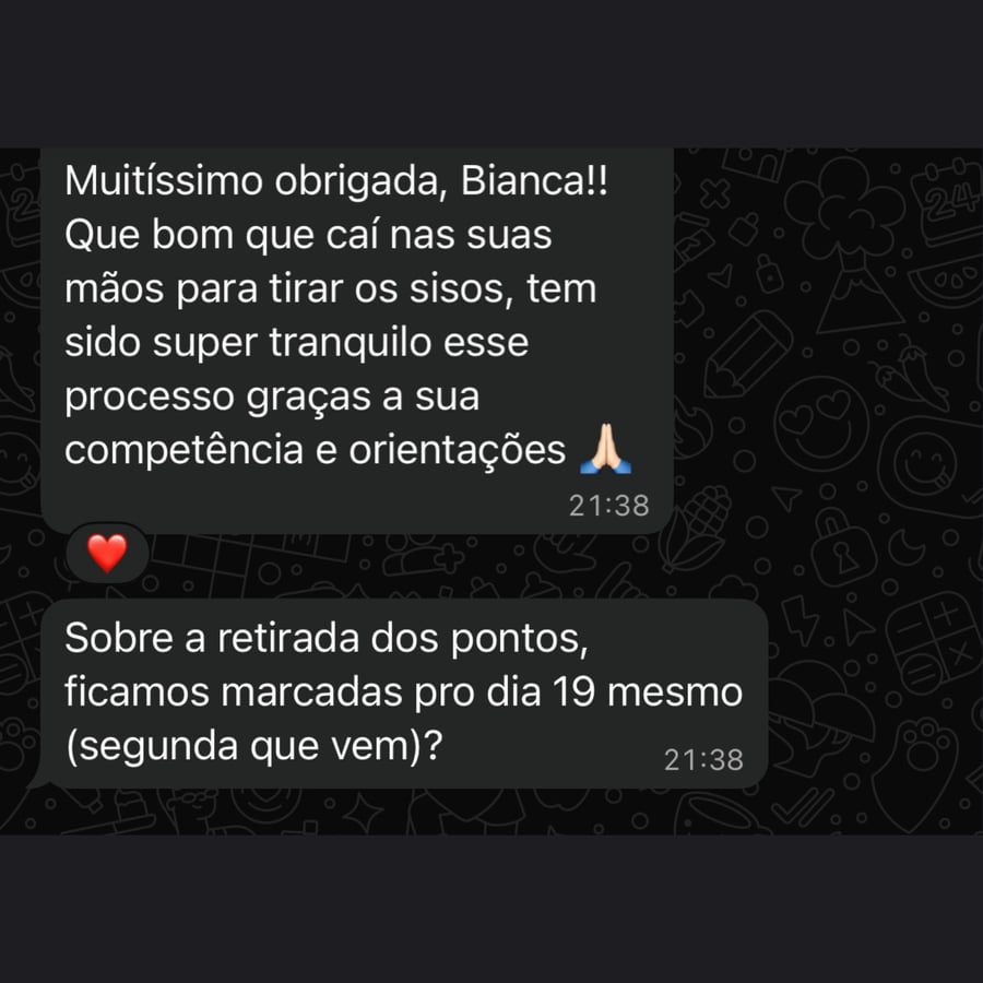 Depoimento de paciente