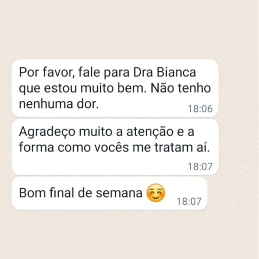 Depoimento de paciente